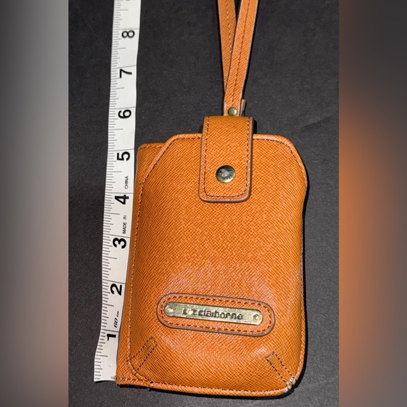 Liz Claiborne Cell Phone Wristlet  Purse Wallet 3.5” X 5” Brown - Picture 4 of 5